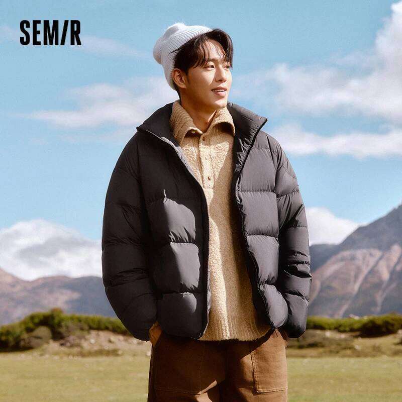 Semir Down Jacket Men Winter Three-proof Windproof Waterproof Stain Resistant Thick Stand Collar Puffer Coat Lightweight Warm W260626