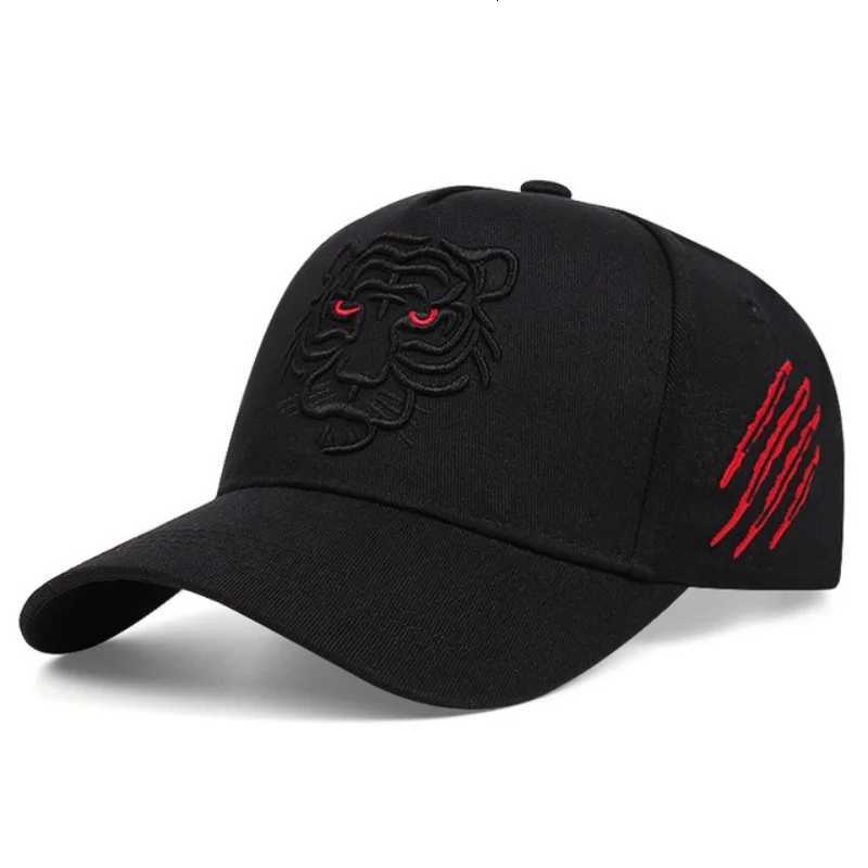 NEW man hot sale Summer Trucker Caps Unisex SnapHats Cotton Black Tiger Embroidery Baseball Men Women Hip Hop Hat M260626 - view 7