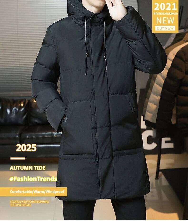 Men's Big Long Cotton Coat Jacket Thick Warm Parka Outwear Plus Size 8XL Heavy Duty Cold Weather Winter Clothes Men J260626 - view 7