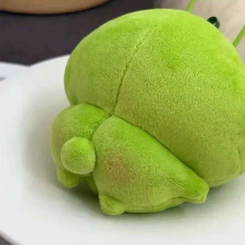 Green Alien Self-Deprecating Bear Plush Keychain Cute Soft Stuffed Toy Bag Pendant Home Decor Comforting Holiday Gift 26Y0626 - view 6