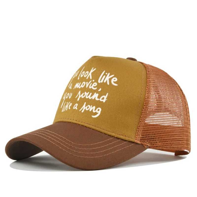 Mesh New Letter Baseball Printing for Men Women Breathable Adjustable Cotton Hip Hop Outdoor Sun Protection Hat SnapM260626 - view 6