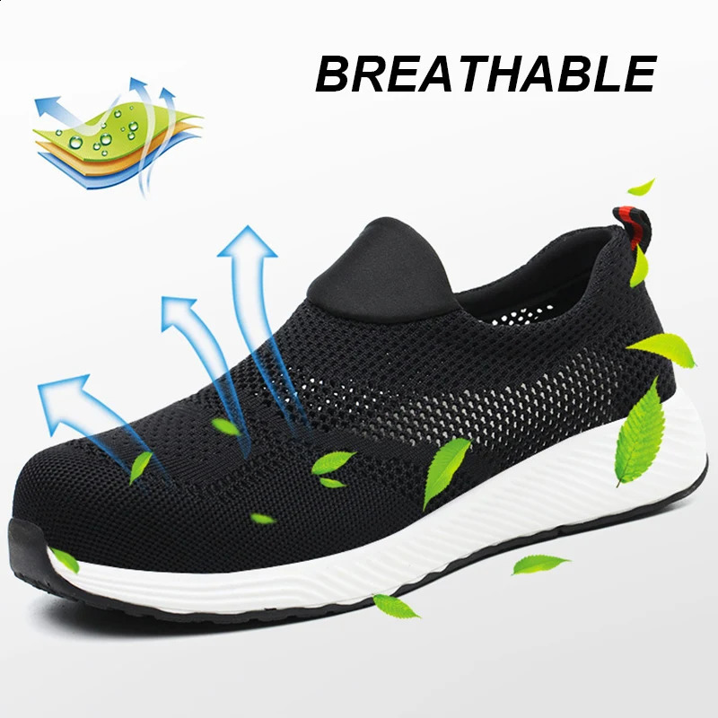 Steel Toe Shoes For Women Summer Breathable Safety Lightweight Comfortable Non Slip Work Sneaker Man 260624 - view 5
