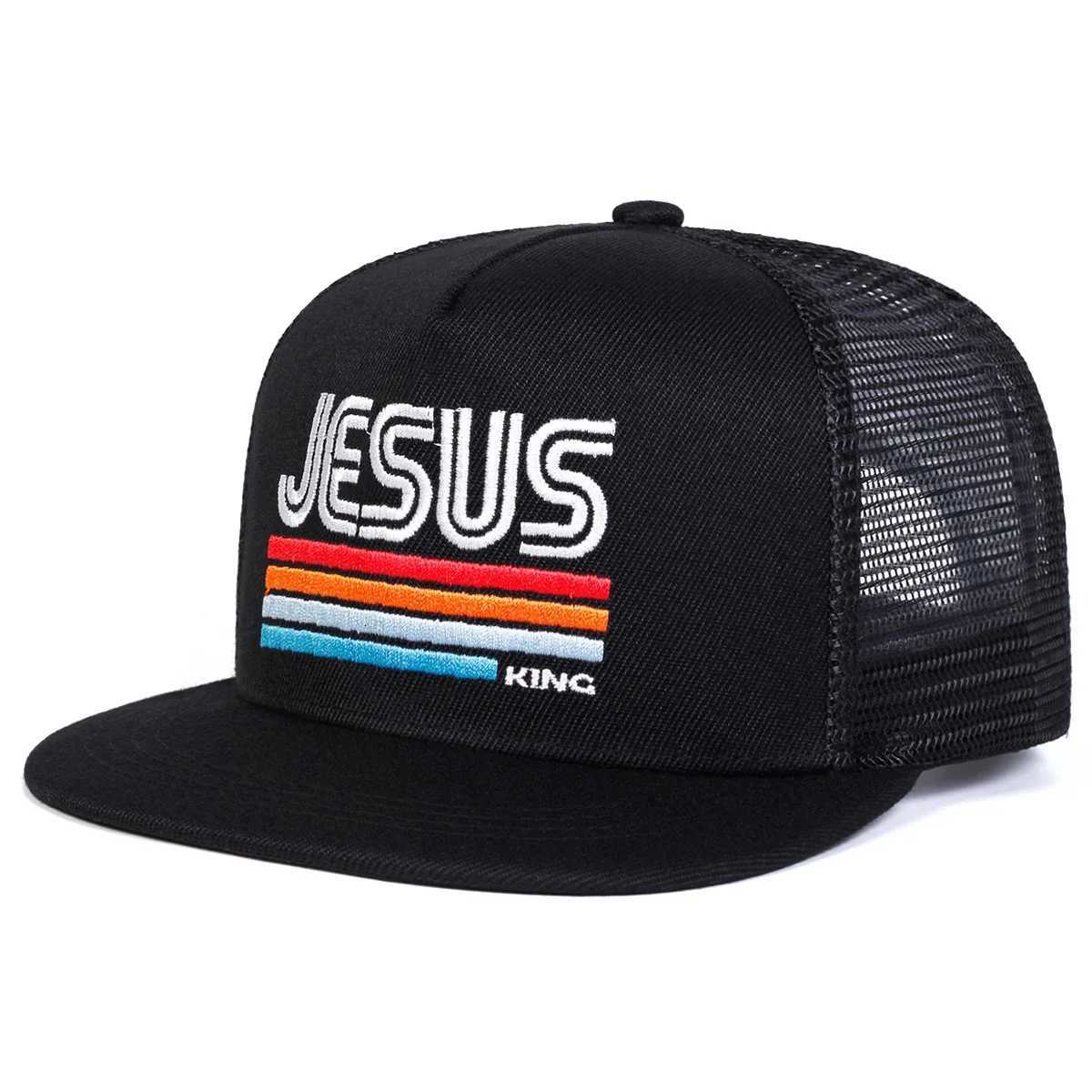 JESUS Letter Embroidery Hip-hop Unisex Net Hats Spring Summer Outdoor Adjustable Casual Baseball Caps Sunscreen Hat Sports M260626 - view 4