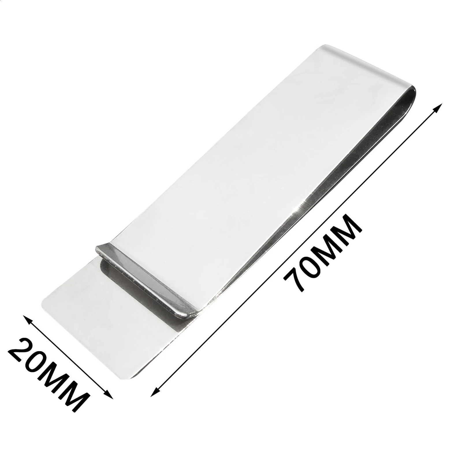 1Pcs Stainless Steel Money Clip Fashion Simple Silver Creative Banknote Clip Belt Clip Personality Bookmark Metal Ticket Folder 260626 - view 6