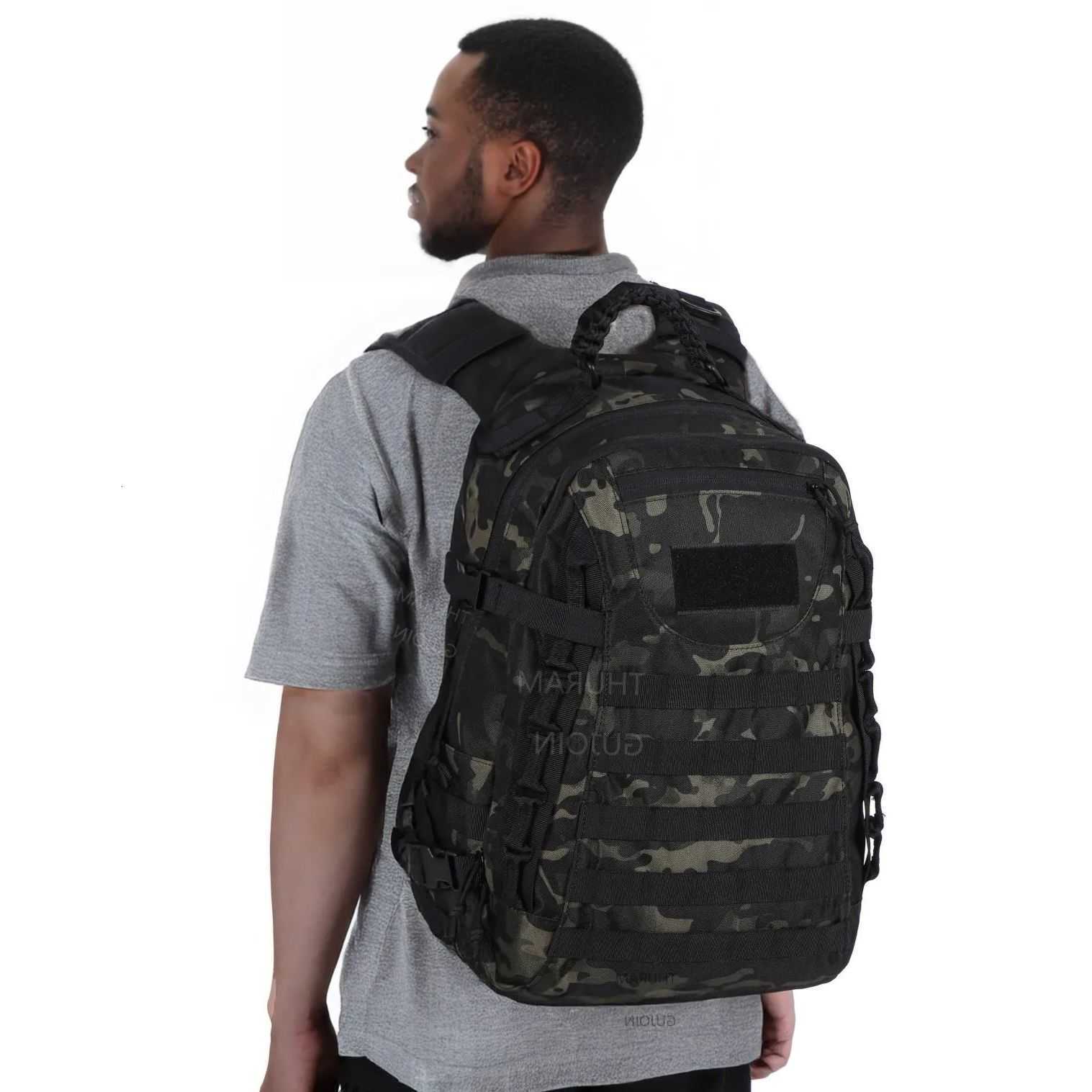 Large 38L Tactical Backpack Style Capacity Waterproof Outdoor Rucksack with MOLLE System Hiking Camping Travel Bug Out Bag M260626 - view 1