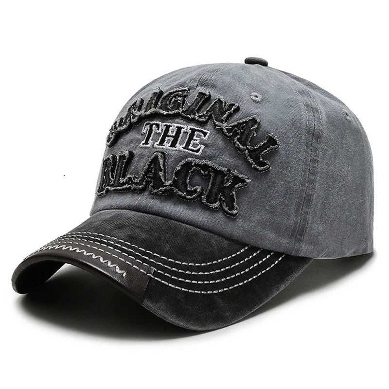 Sports New Outdoor Cotton Coated Wash Baseball Embroidery Patch Black Letter Sunscreen Sunshade Hat Spring And Autumn M260626 - view 5