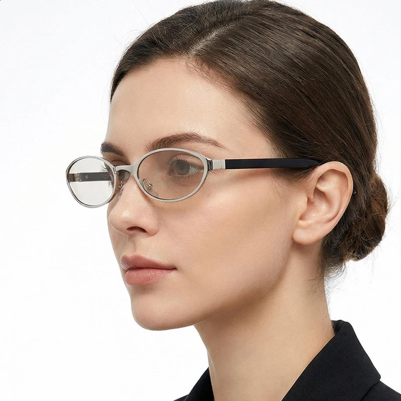 Vintage Oval Sunglasses for Women Men Retro 90s Y2K Small Metal Frame Sun Glasses Trendy Narrow Slim UV400 Protection Shades 260626 - view 4