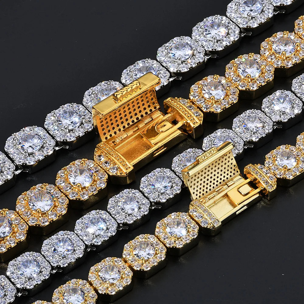 Valentine Day Cluster Tennis Bracelet Hip Hop Jewelry Sparkle 5A CZ Diamond 10/12mm Rock Sugar Tennis Bracelet Gift 260626 - view 4