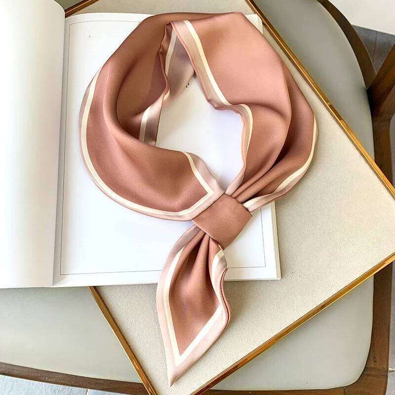 Fashion Print Hair Ribbons Scarf Women Silk Scrunchies Foulard Female Neck Tie Skinny Bag Bandana Accessories Headware 26Y06226