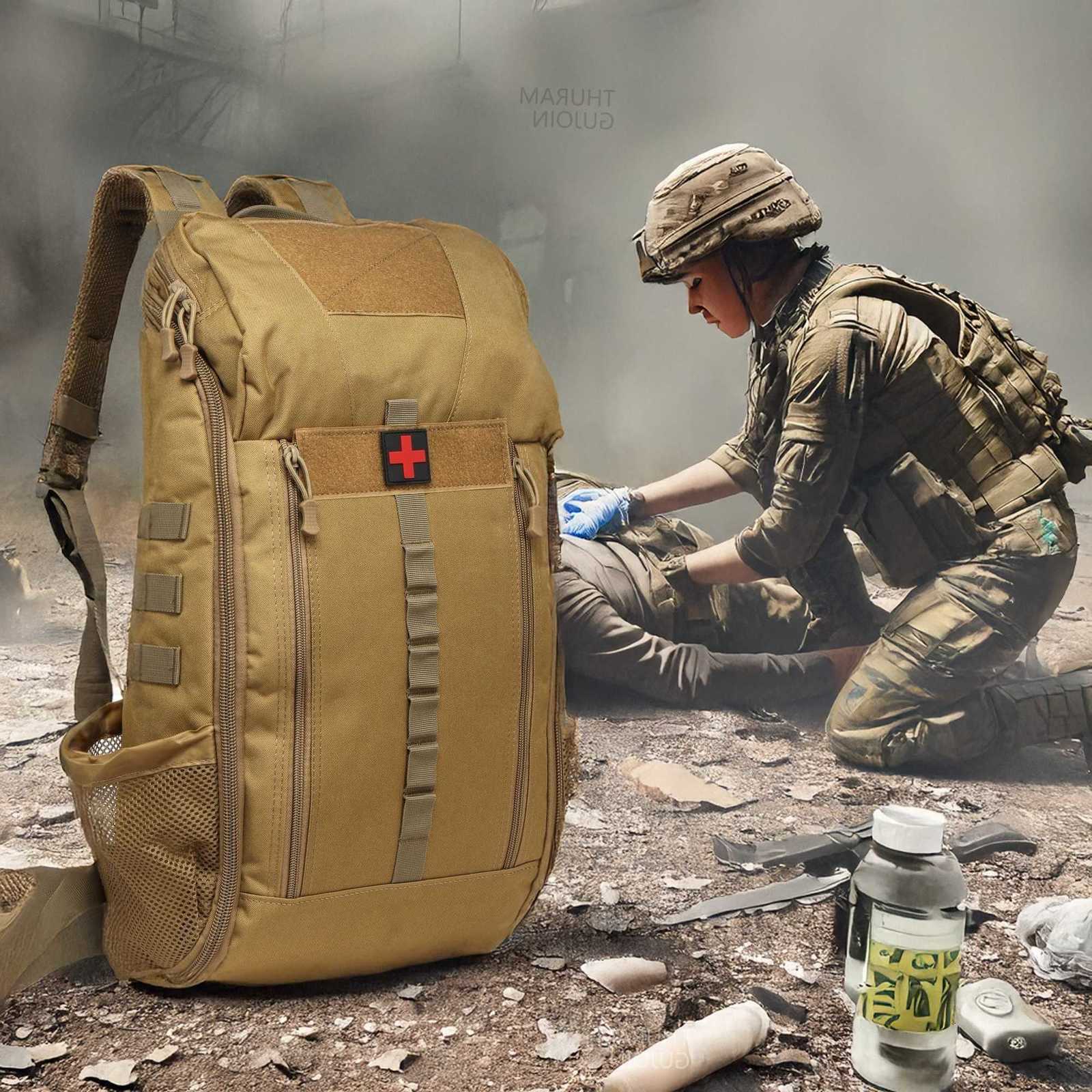 Medical THURAM 40L Waterproof Tactical Backpack First Aid Bag for Hiking Trekking Hunting Fishing Camping Outdoor Sports M260626