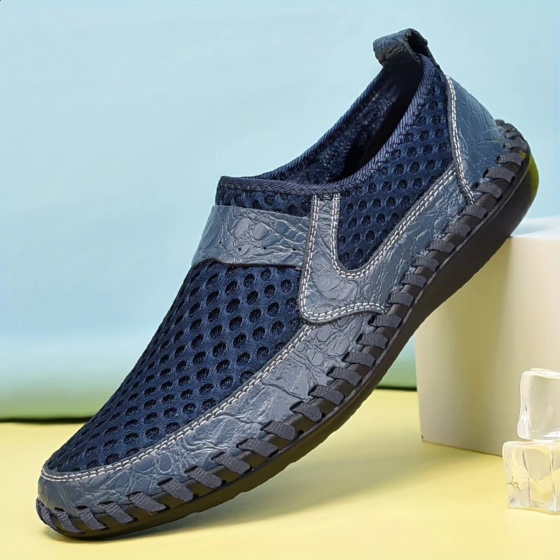 CLOHOO HandSewn Casual Mesh Mens Shoes Comfortable Breathable Upper Fabric Durable Stitching Lightweight Footwear 260626 - view 7