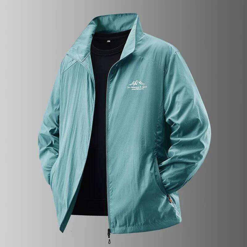 2025 Men's Summer Sun Protection Jacket Ultra-Light Thin Skin-Friendly Breathable UV Proof Fishing Ice Silk Sunscreen Coat W260626 - view 5