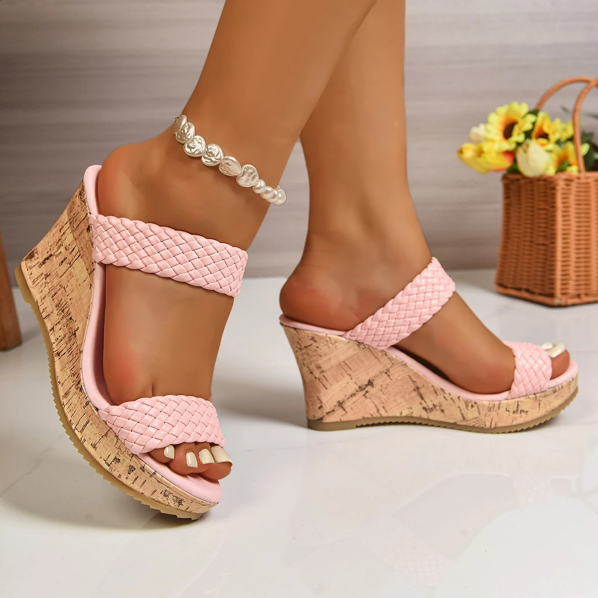 Women Metal Buckle Slippers Flats Platform Flip Flops Shoes Female Summer Beach Sandals Fashion Casual Open Toe Slides 260626