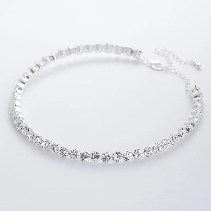 TREAZY Bridal Fashion Crystal Rhinestone Choker Necklace Women Wedding Accessories Tennis Chain Chokers Jewelry Collier Femme 260624 - view 3