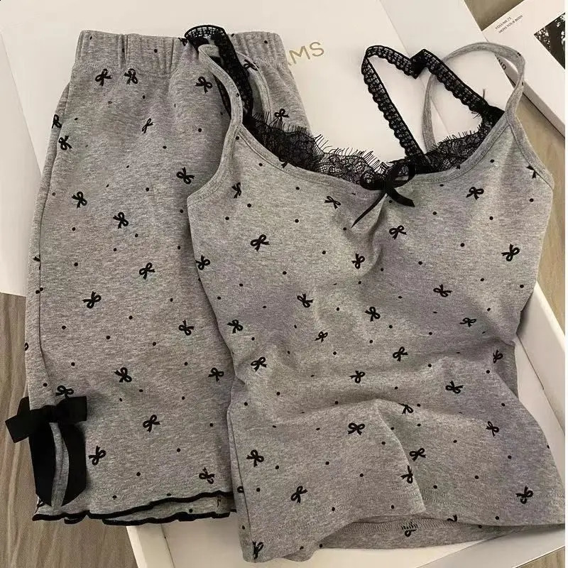 Womens Summer Suit Pajamas Set Trousers Sets Sleepwear Pijama Pajama Woman Shorts Home Clothes Sleep Lounge Underwear 260625