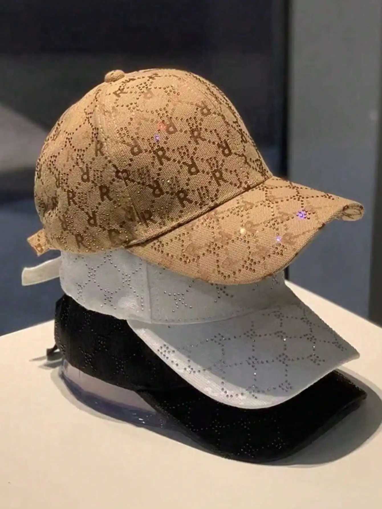 Baseball 1pc Protection Rhinestone Sun High Ponytail Bun Hat Adjustable High Ponytail Criss-Cross Design Sun hat M260626 - view 3