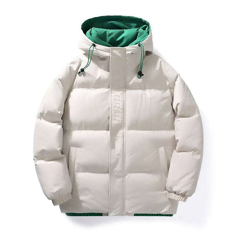 Mens Couple Fashion Cotton Padded Jacket Winter Thick Fleece Lined Hooded Coat Streetwear Parka Outerwear J260626 - view 1