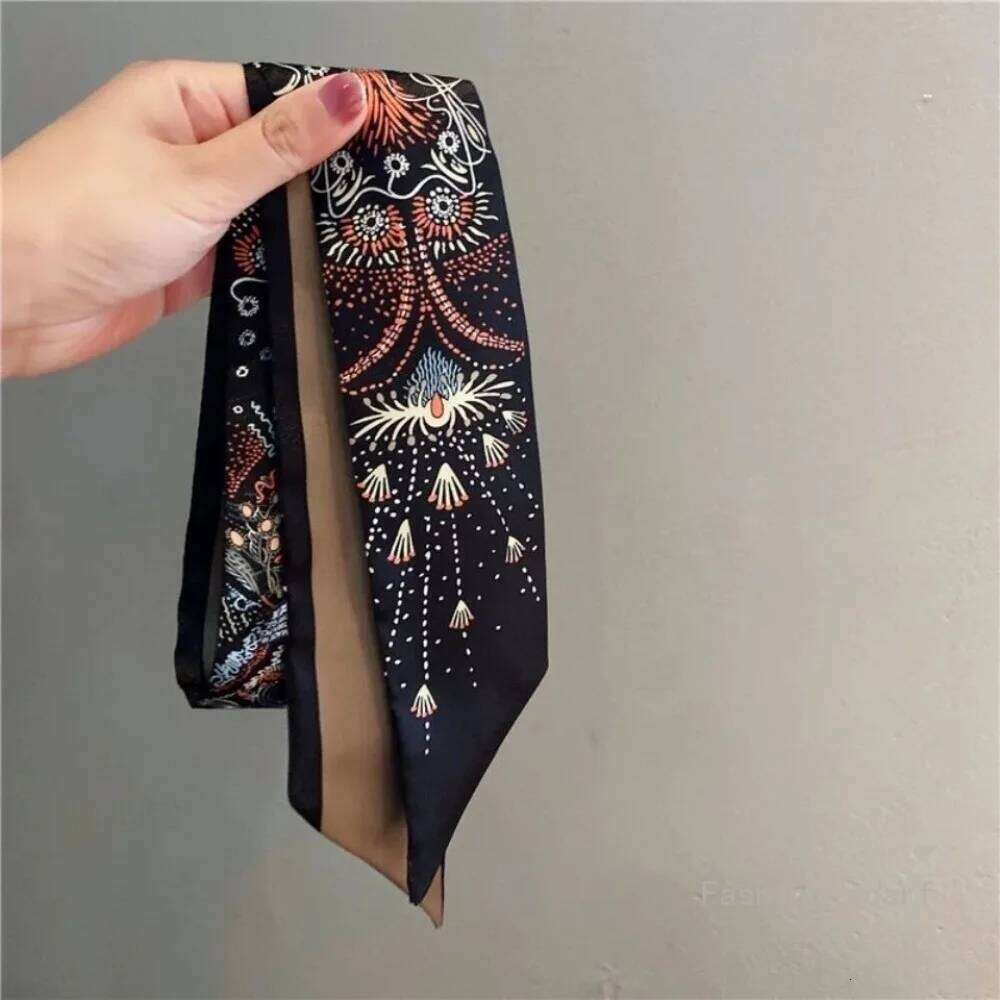 Tarot Summer New Thin and Narrow Wrapping Bag Handle Ribbon Headband Gift Streamer Scarf Luxury Clothes Women 26Y06226 - view 4
