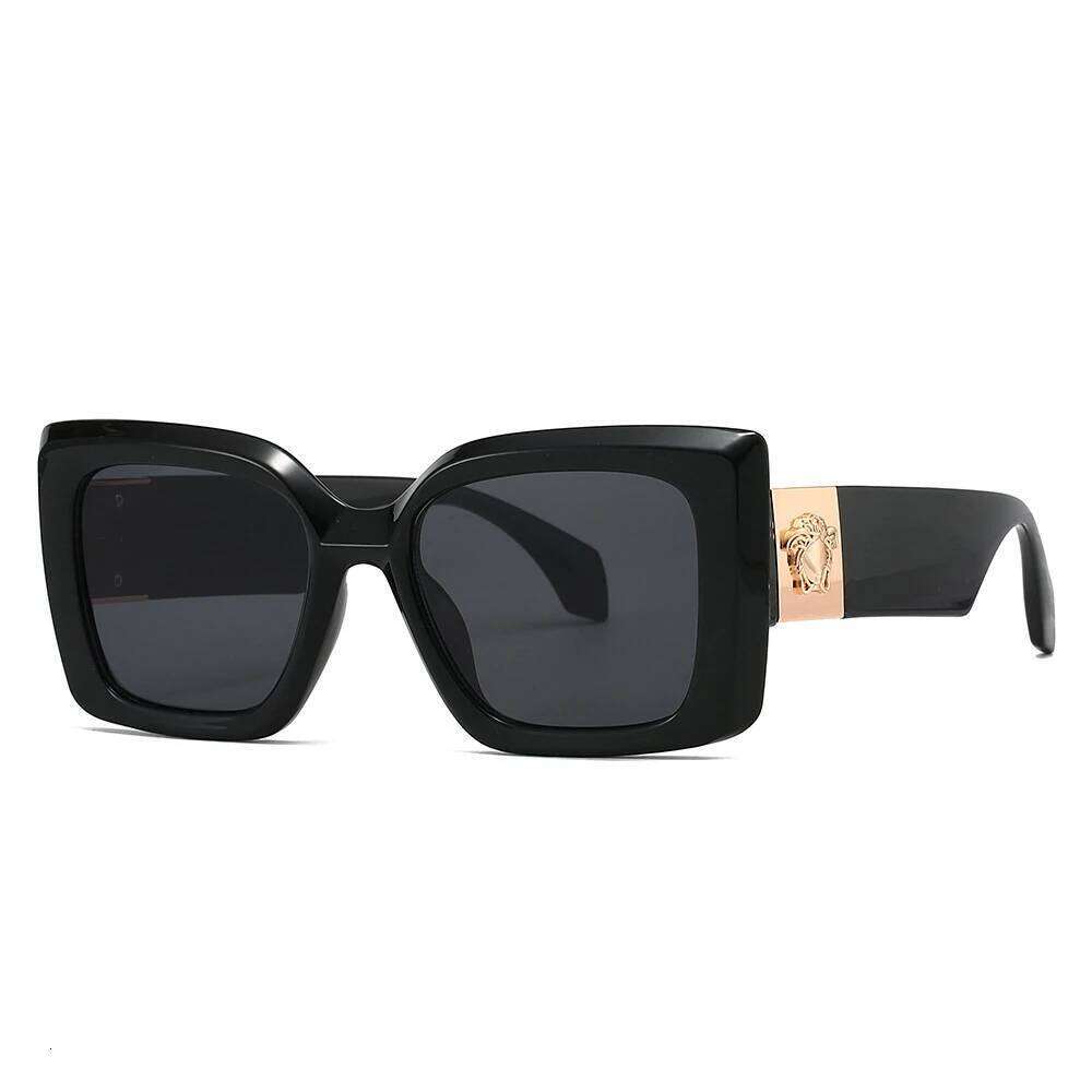 Vintage fashionable women's UV400 square oversized frame sunglasses 26Y0626 - view 5