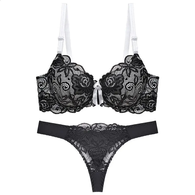 Sexy Women Bras Set Push Up Underwear 3475 3680 3885 4090 4295 ABCDE Cup Plus Size Lace Lady Lingerie 260626 - view 3