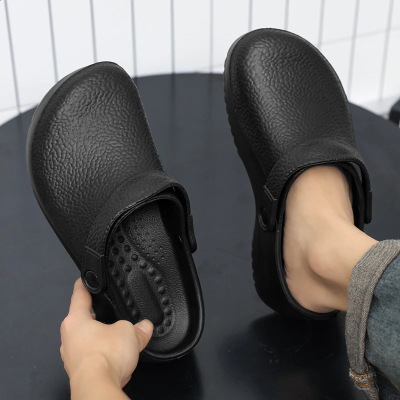 2026 Men Women EVA Sandals Light Couples Garden Clog Anti-Slip Work Shoes Waterproof Chef Shoes Comfortable Slippers for Kitchen 260626 - view 5