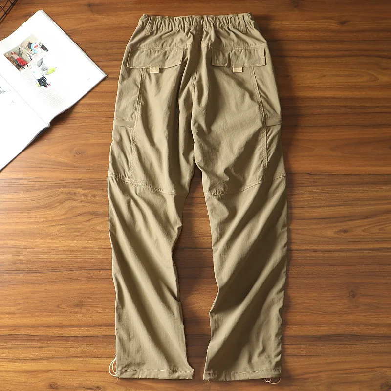 Mens Summer Cargo Pants Outdoor Street Fashion Spring Slacks Baggy Joggers Hiking Long Loose Vintage Trousers For Men 260625 - view 5