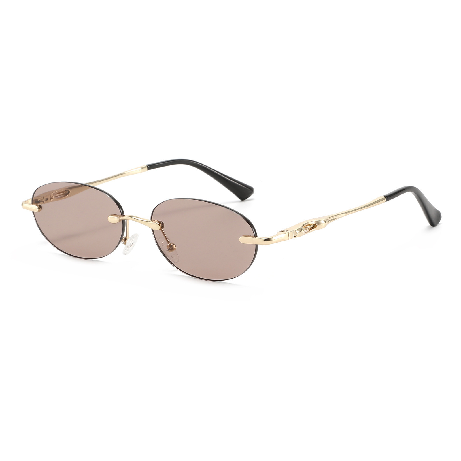 20 New Frameless Cut-Edge Sunglasses, Retro Fashion Trend, Metal Spring Legs, Women's Street Style Sunglasses - view 4