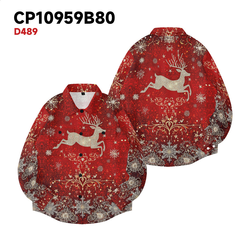 autumn and winter fleecelined collared longsleeve buttonup shirt with double pockets 250805