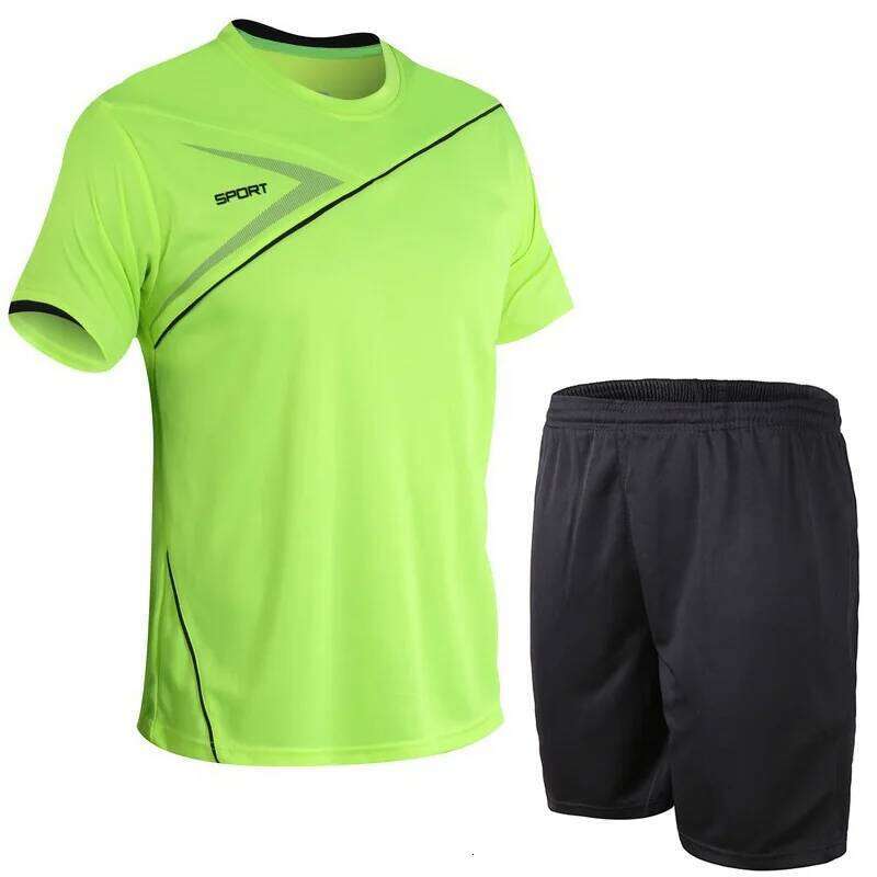 2025 New Short Sleeve Men's Leisure Sports Running Fitness T-shirt Shorts Set for Quick Drying 26Y0626 - view 4