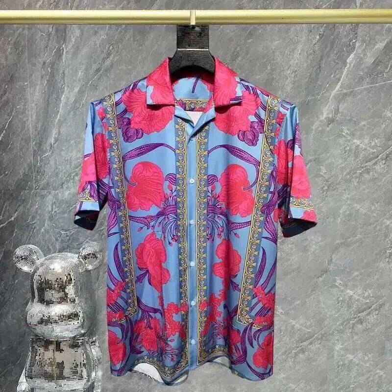 Men's Casual Shirts Polo European And American Popular Styles, Men's High-Quality Luxury Short Sleeved Shirts, Comfortable High Street Wear,