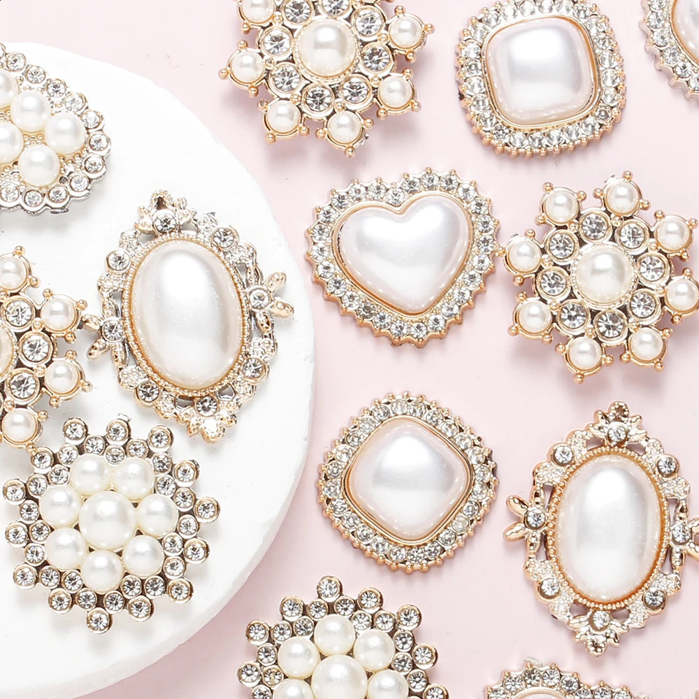 20pcs White Acrylic and Rhinestone Decorative Patches for Jewelry Making DIY Fashion Decoration Clothing and Crafts Accessories 260623 - view 5
