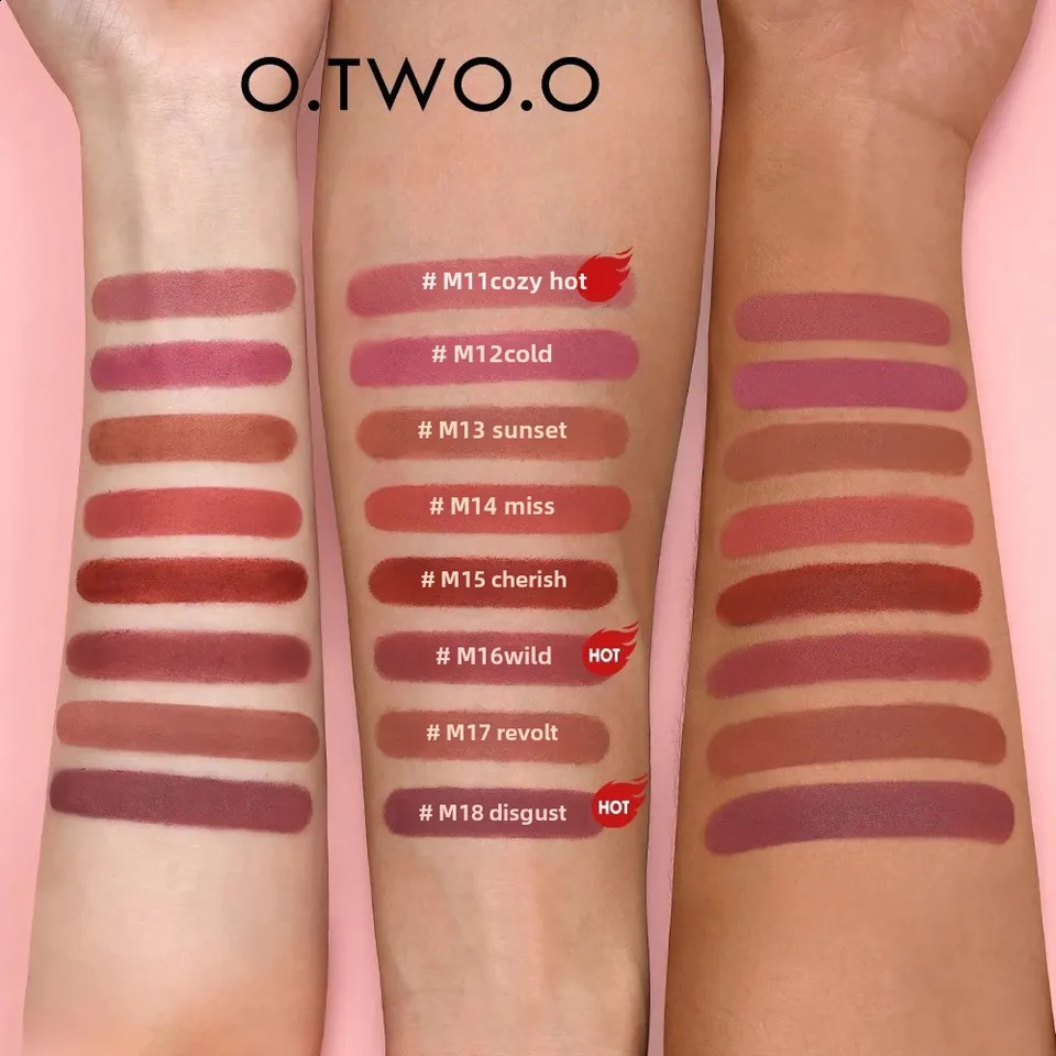 OTWOO Matte Lipstick Long Lasting Waterproof Lip Stick Smudge-free Classic Highly Pigmented Velvet Finish Lip Tint Makeup 260626 - view 6