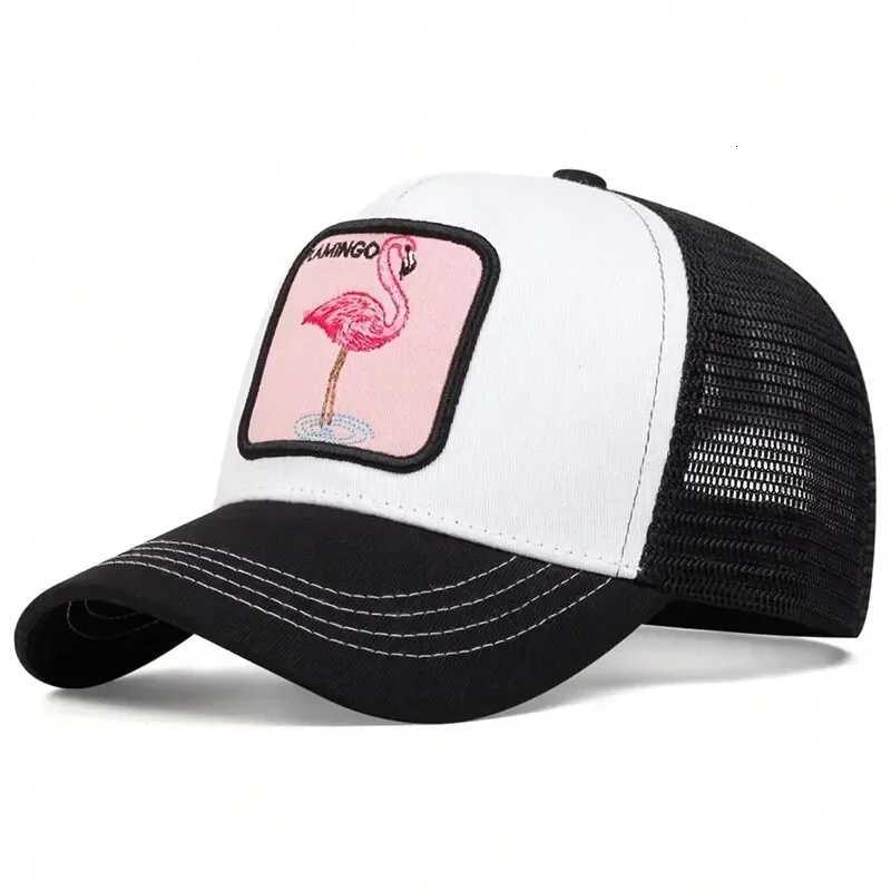 Baseball Unisex Embroidery Flamingo Patch Net Caps Spring Summer Outdoor Adjustable Casual Hats Dad Hat Sunscreen Hat M260626 - view 3