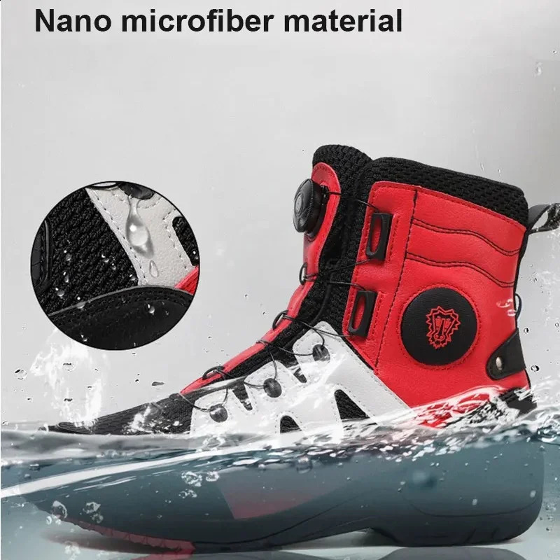Motocross Boots Men Women Biker AntiSlip Riding Waterproof Leather Motorcycle Shoes for City Botas Moto 260624 - view 6