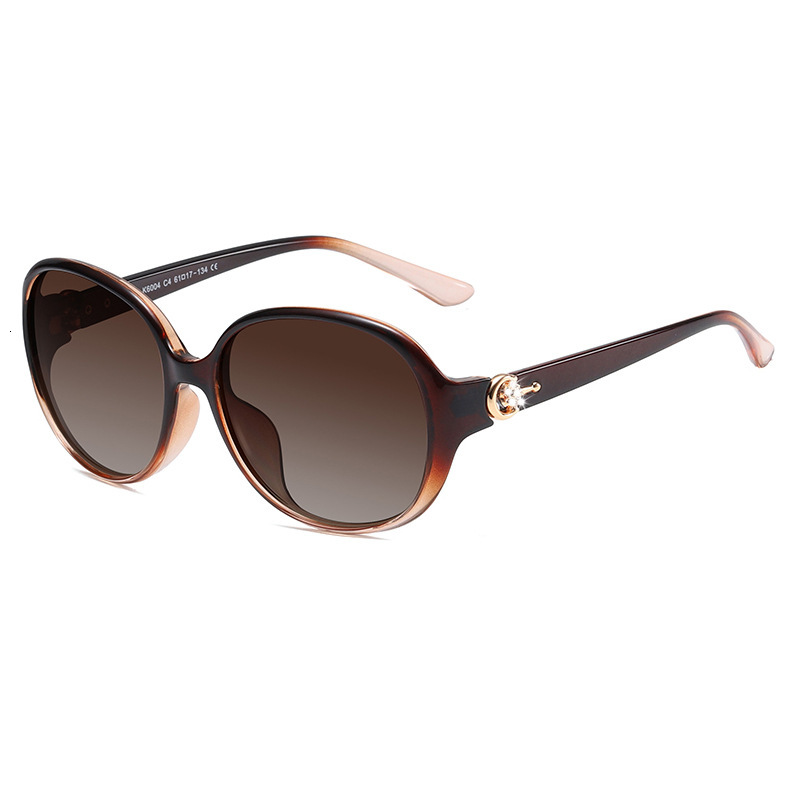 Ladies' Designer PC Full Frame Ladies' Luxury Polarized Small Frame Sunglasses Fashionable And Versatile Trend UV Resistant Sunglasses Elega - view 3