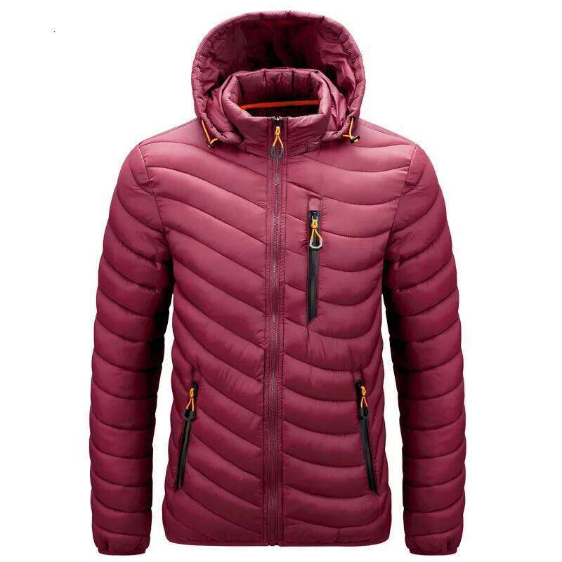 2025 Winter New Men's Lightweight Detachable Hood Cotton Jacket Male Parkas Warm Outdoor Coat Casual Plus Size J260626 - view 3