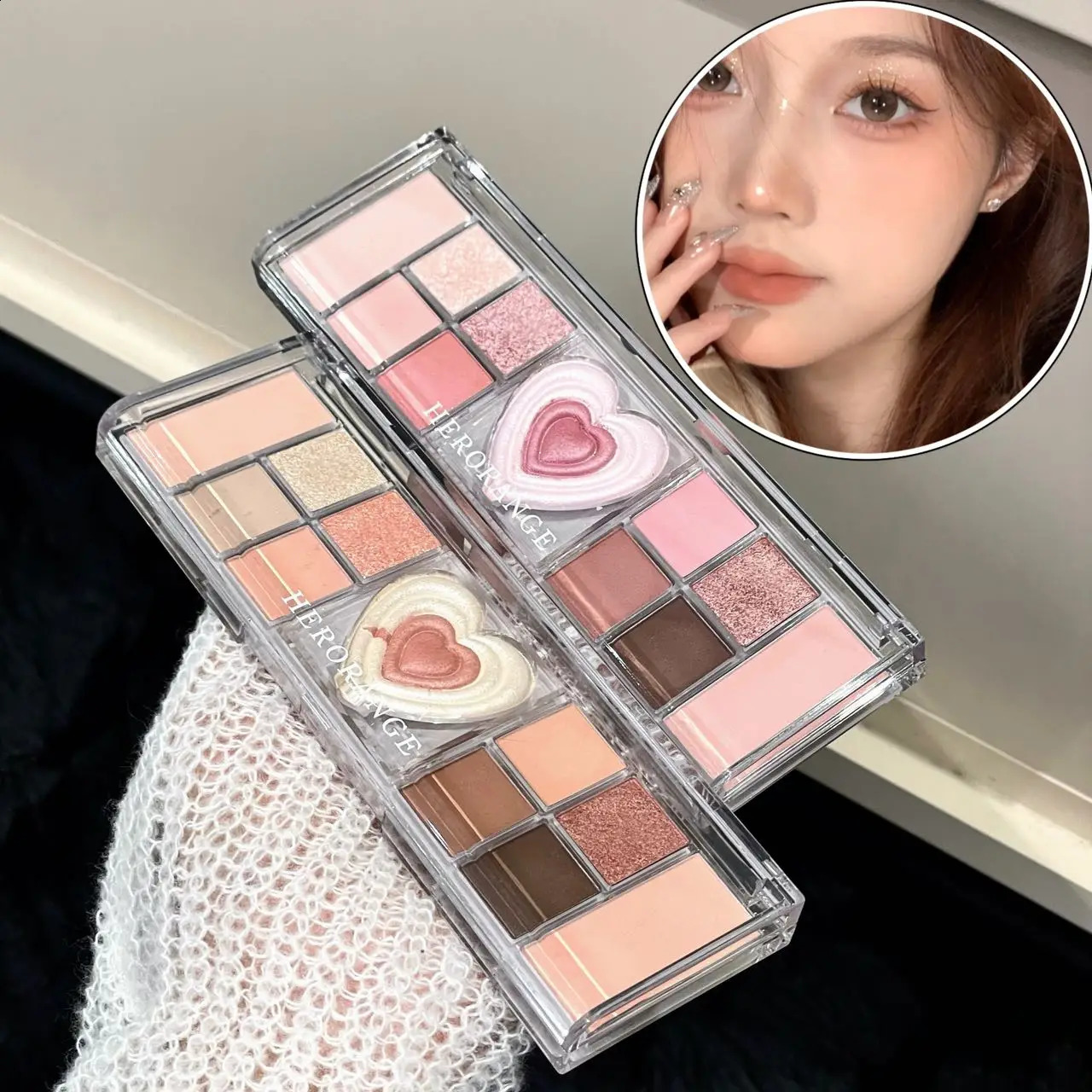 12-Color Tea Apricot Eye Makeup Palette Low Saturation Eyeshadow Palette Pearlescent Matte Shimmer Earth Color Eye Shadow Beauty 260626 - view 3