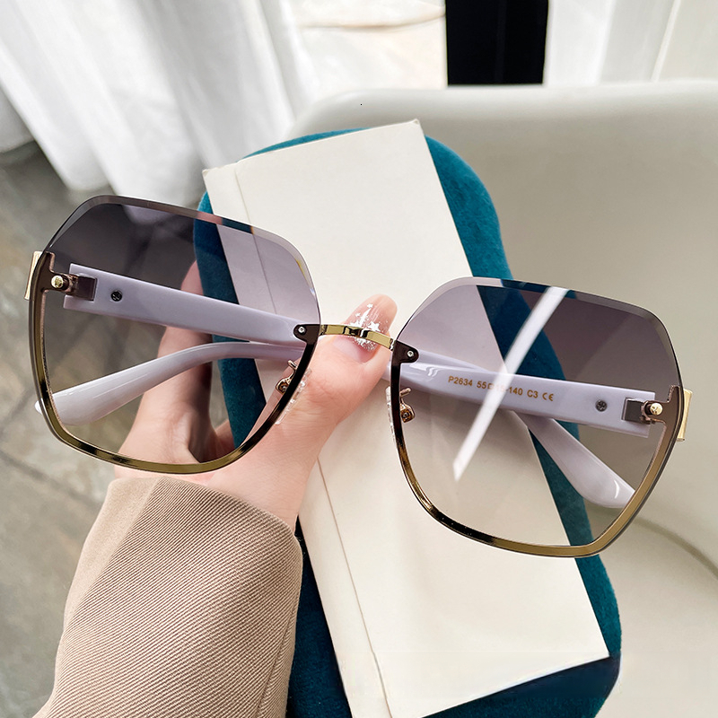New Women's Designer Round Frame Small Fragrant Luxury Women's Sunglasses Women's Box Sunglasses Personalized Internet Celebrity UV Pro - view 5