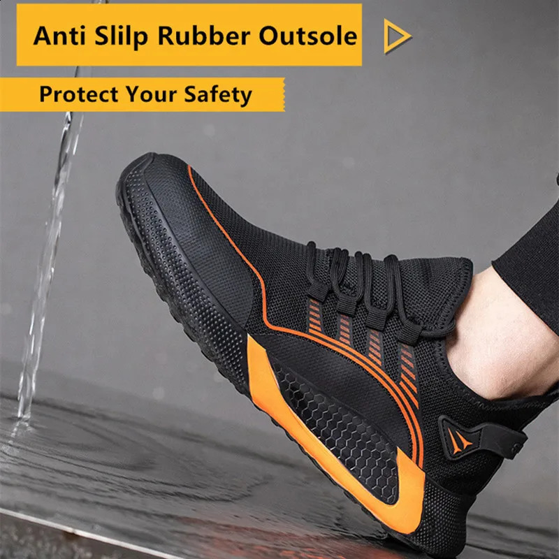 light safety shoes man 48 comfortable work for men anti puncture boots construction steel toe sneakers 260624 - view 6