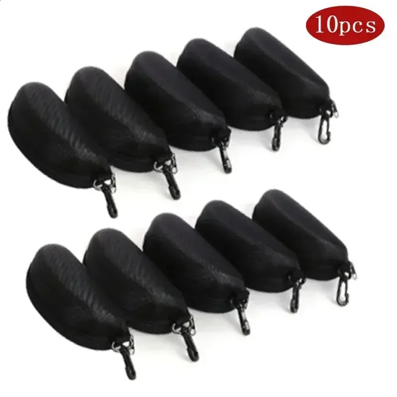 5/10pack Portable Zipper Sunglasses Protector Box Eye Glasses Case Box Oxford Travel Pack Glasses Case Accessories With Hook 260625 - view 4