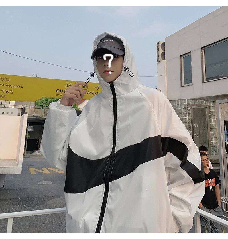 Summer Camping Thin Jacket Men Fashion Color Block Sun Protection Clothing Fishing Hunting Clothes Quick Dry Skin Windbreaker W260626 - view 3