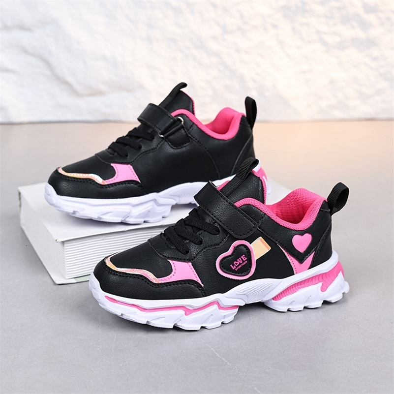 Girls autumn and winter sports shoes anti slip leather surface elementary school students spring outdoor shoes middle-aged 260617 - view 4