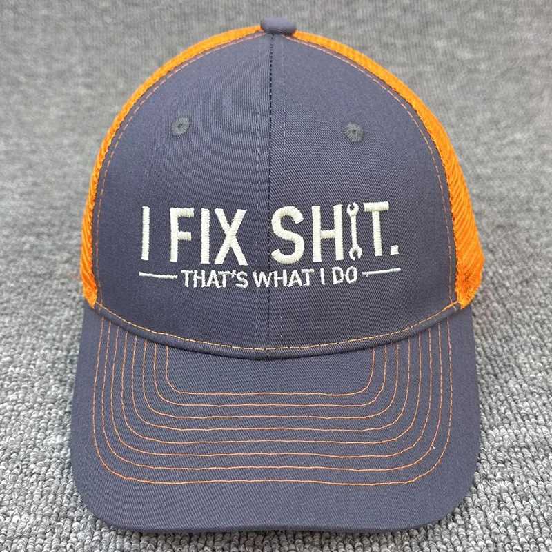 Thats I Fix What Shit I Do Funny Father Casual Baseball For Workshop Outdoor Activity And Daily Fashion Headpiece Sun-Proof M260626 - view 4