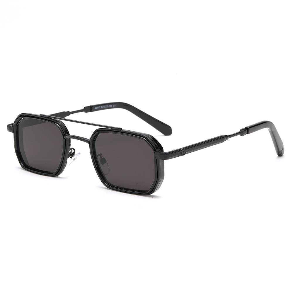 New Retro Personalized Women's Sunglasses, UV Protection, Trendy Square Frame Glasses, Fashionable And Versatile, Popular Online Sunglasses For M - view 6