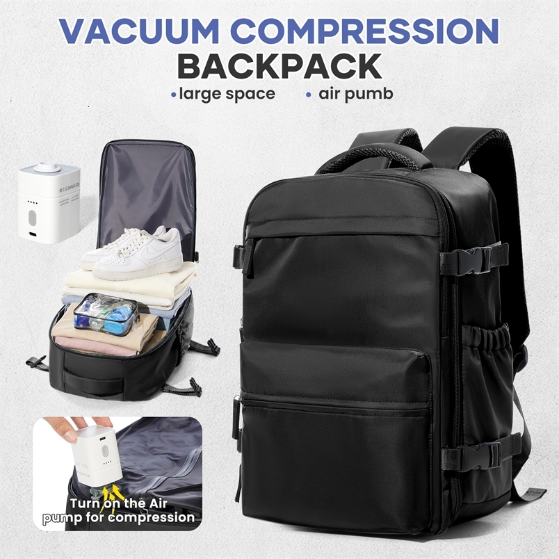 Vacuum Backpack Travel Bag for Men Large Capacity Business Laptop Women Expandable School y260615 - view 1