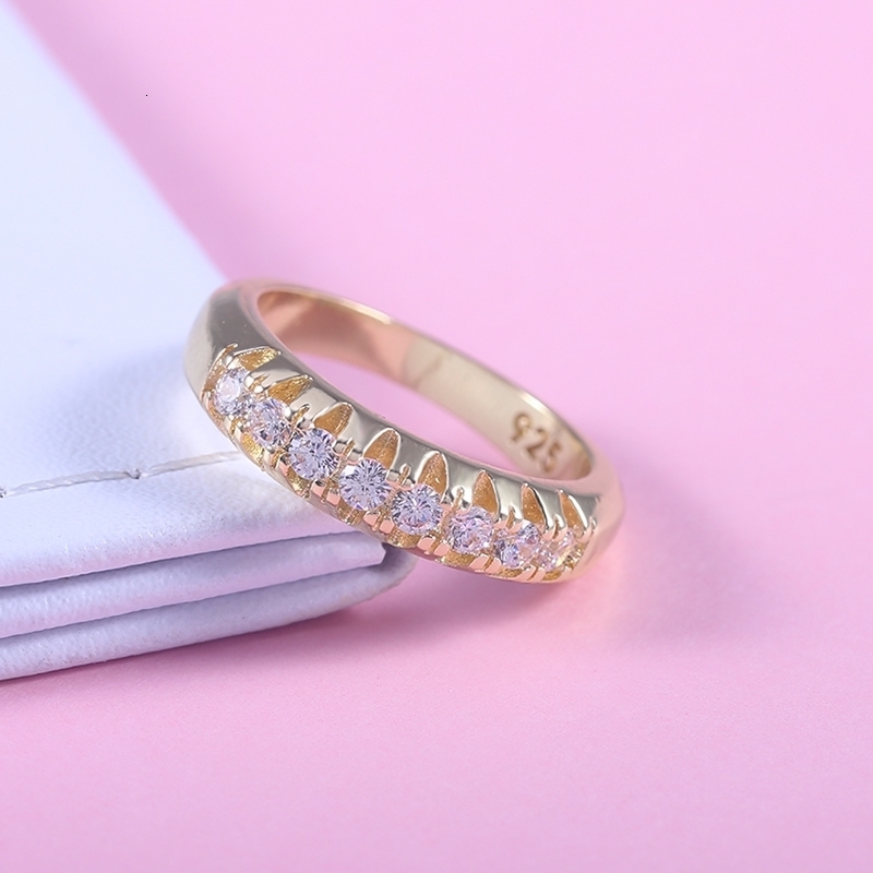 Huitan Golden Color Sproty Casual Style Women Accessories Ring With Tiny Cubic Zircon Stone Middle Finger Rings260603 - view 4