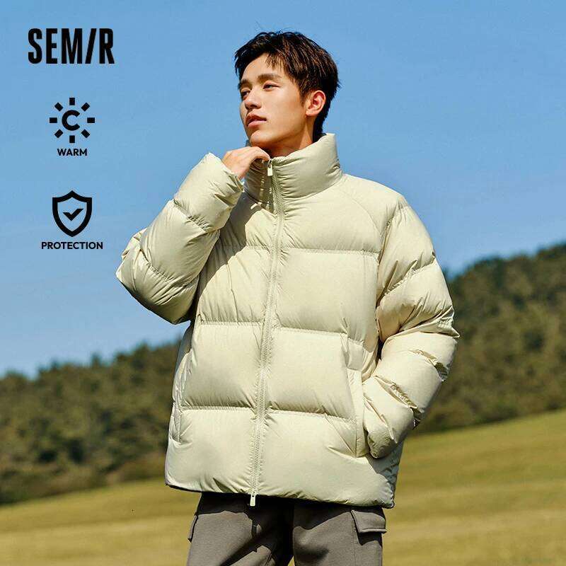 Semir Men 2024 Winter New Thickened Short Three-Proof Thermal Puffer Coat Couple Top Trendy Down Jacket J260626