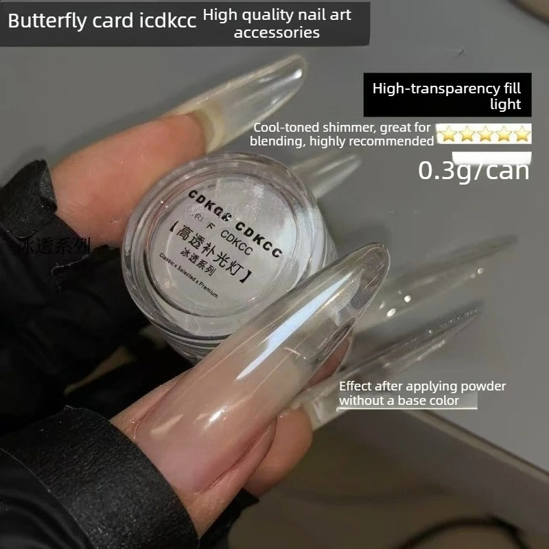 1pcNail Mirror Aurora Glitter Crystal Powder Bright Moonlight Pearl White Buffing Powder DIY Manicure Highlight Shimmer Dus 260626