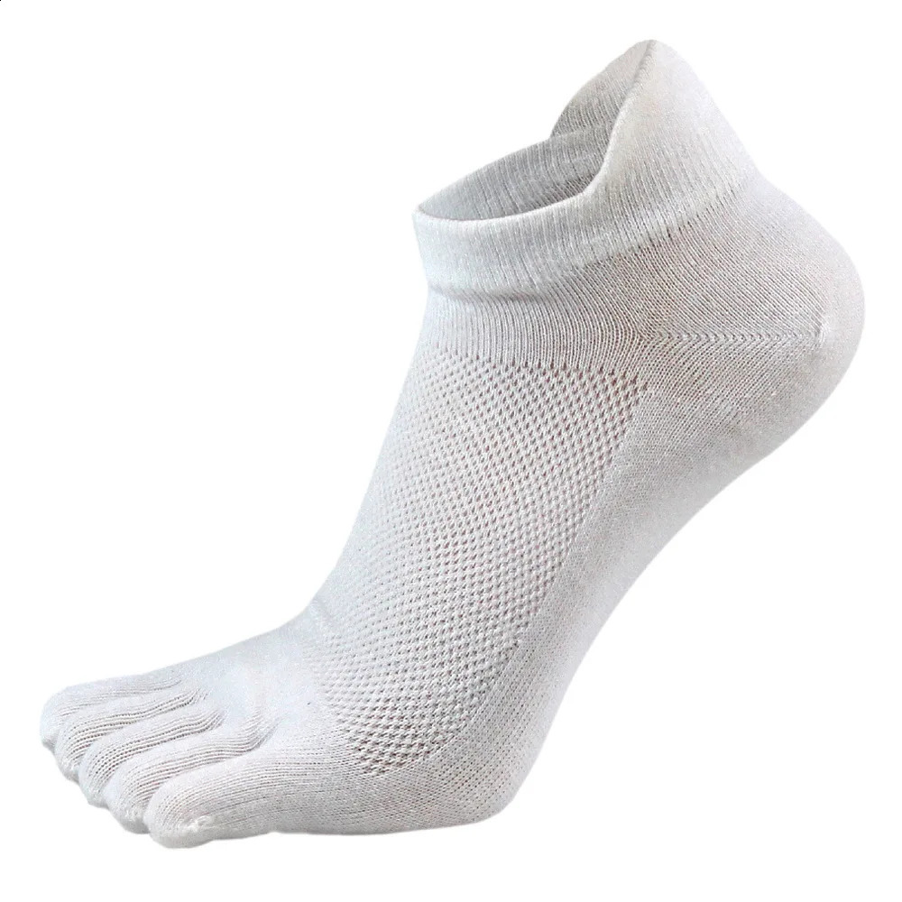 14 Pairs Cotton Toe Boat Socks Man Solid Compression Mesh Breathable SweatAbsorbing Sport Fitness Casual 5 Finger Ankle 260622 - view 4
