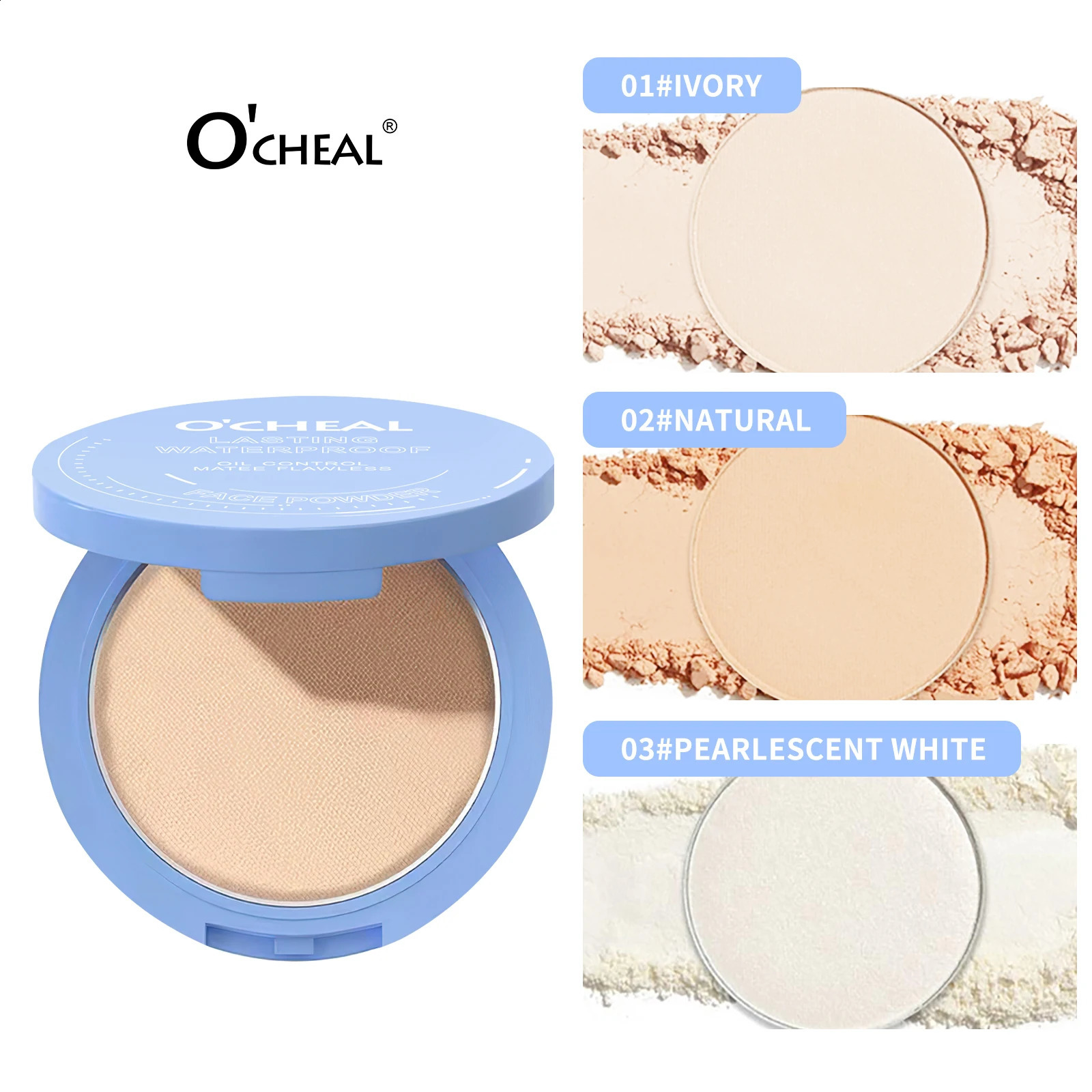 Ocheal Matte Face Setting Powder Oil-control Lightweight Radiant Foundation Pressed Powder Face Full Coverage Makeup Cosmetic 260625 - view 3